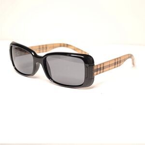 Burberry Black and Brown Novacheck B4087‎ 3001/8g 54mm Rectangle Sunglasses